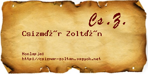 Csizmár Zoltán névjegykártya