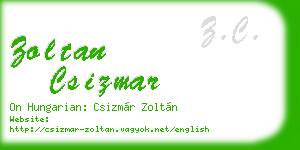 zoltan csizmar business card